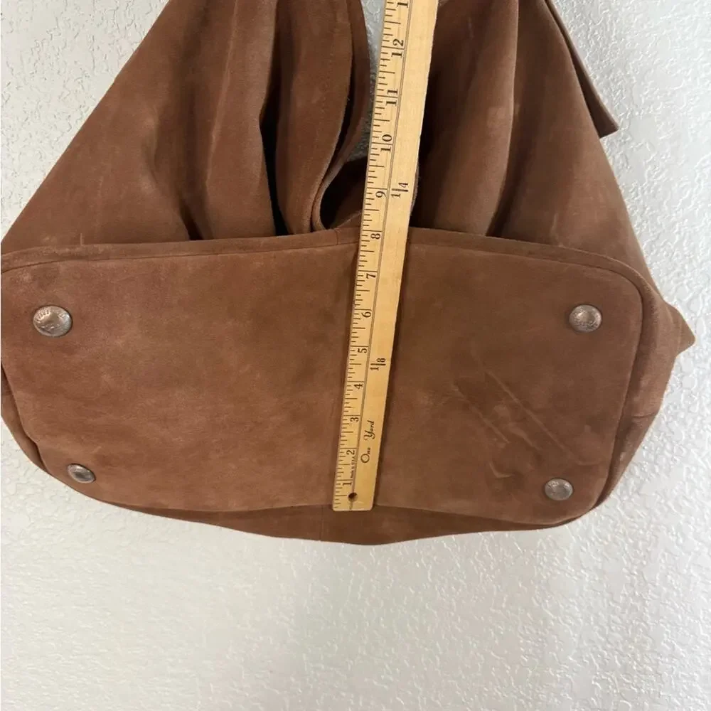 NWT Free People WTF Honor Suede Hobo Bag in Saddle Boho Festival Leather